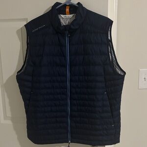Peter Millar Men's Dark Blue Quilted Vest